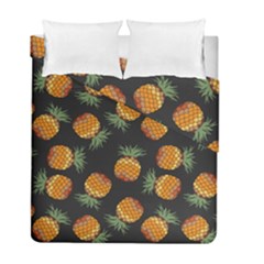 Pineapple Background Pineapple Pattern Duvet Cover Double Side (full/ Double Size) by Wegoenart