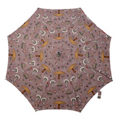 Mushrooms Autumn Fall Pattern Seamless Decorative Hook Handle Umbrellas (large) by Wegoenart