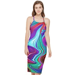 Fluid Background Bodycon Cross Back Summer Dress by GardenOfOphir