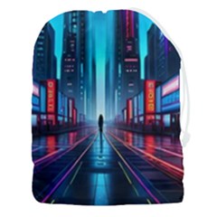 City People Cyberpunk Drawstring Pouch (3xl) by Jancukart