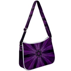 Pattern Purple Symmetry Dark Zip Up Shoulder Bag by Jancukart