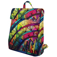 Stained Glass Window Flap Top Backpack by Jancukart