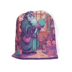 Fantasy Magic Magical Wizard Drawstring Pouch (xl) by Jancukart