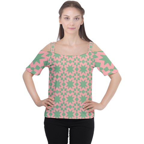 Pattern 18 Cutout Shoulder Tee by GardenOfOphir