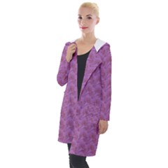 Violet Flowers Hooded Pocket Cardigan by Sparkle