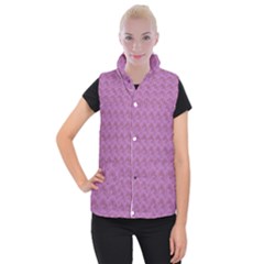 Violet Flowers Women s Button Up Vest by Sparkle