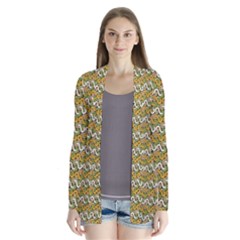 Pattern Drape Collar Cardigan by Sparkle