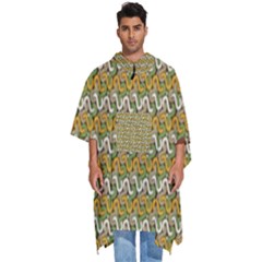 Pattern Men s Hooded Rain Ponchos by Sparkle