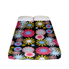 Pretty Flowers Fitted Sheet (full/ Double Size) by GardenOfOphir