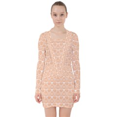 Pattern 203 V-neck Bodycon Long Sleeve Dress by GardenOfOphir
