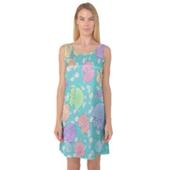 Jellyfish Animal Translucent Sleeveless Satin Nightdress by Semog4
