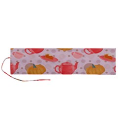 Pumpkin Tea Cup Pie Dessert Roll Up Canvas Pencil Holder (l) by Semog4