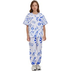 Background Pattern Graphic Kids  Tee And Pants Sports Set by Semog4