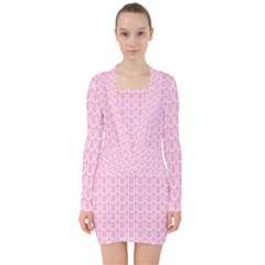 Pattern 239 V-neck Bodycon Long Sleeve Dress by GardenOfOphir
