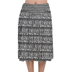 Pattern 321 Velvet Flared Midi Skirt by GardenOfOphir