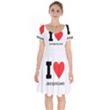 I love jacqueline Short Sleeve Bardot Dress View1