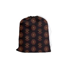 Pattern Floral Texture Icons Drawstring Pouch (medium) by Semog4