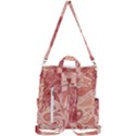 Tribal Background Pattern Texture Design Crossbody Backpack View3
