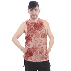 Tribal Background Pattern Texture Design Men s Sleeveless Hoodie by Semog4