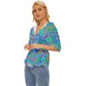 Tribal Pattern Pattern Lightweight Drawstring Hooded Top View2
