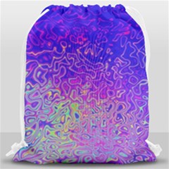 Psychedelic Retrovintage Colorful Drawstring Bag (large) by Semog4