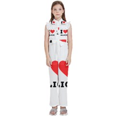 I Love Alice Kids  Sleeveless Ruffle Edge Band Collar Chiffon One Piece by ilovewhateva