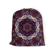 Rosette Kaleidoscope Mosaic Abstract Background Drawstring Pouch (xl) by Jancukart