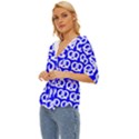 Blue Pretzel Illustrations Pattern Lightweight Drawstring Hooded Top View2