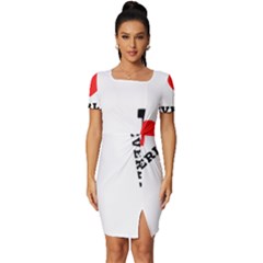 I Love Beverly Fitted Knot Split End Bodycon Dress by ilovewhateva