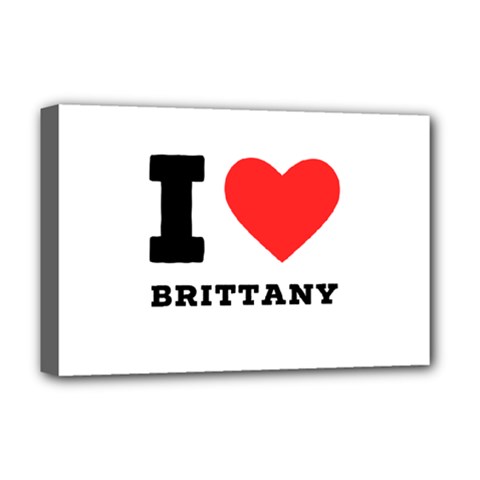 I Love Brittany Deluxe Canvas 18  X 12  (stretched) by ilovewhateva