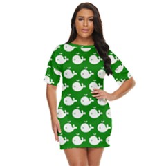 Cute Whale Illustration Pattern Just Threw It On Dress by GardenOfOphir