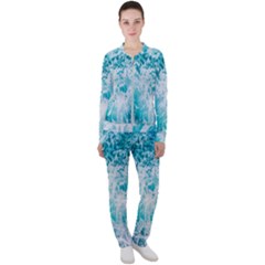 Tropical Blue Ocean Wave Casual Jacket And Pants Set by Jack14