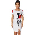 I love mason Fitted Knot Split End Bodycon Dress View1