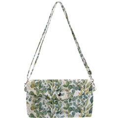 Gold And Green Eucalyptus Leaves Removable Strap Clutch Bag by Jack14