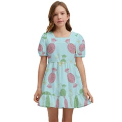 Toffees Candy Sweet Dessert Kids  Short Sleeve Dolly Dress by Jancukart