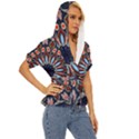 Abstract Kaleidoscope Digital Lightweight Drawstring Hooded Top View3