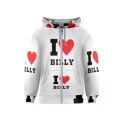 I Love Billy Kids  Zipper Hoodie by ilovewhateva