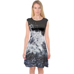 Tempestuous Beauty Art Print Capsleeve Midi Dress by dflcprintsclothing