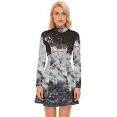 Tempestuous Beauty Art Print Long Sleeve Velour Longline Dress by dflcprintsclothing