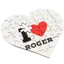 I love roger Wooden Puzzle Heart View3