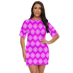 Abstract Knot Geometric Tile Pattern Just Threw It On Dress by GardenOfOphir