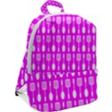 Purple Spatula Spoon Pattern Zip Up Backpack View2