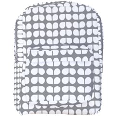 Gray And White Leaf Pattern Full Print Backpack by GardenOfOphir