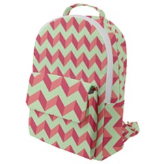 Modern Retro Chevron Patchwork Pattern Flap Pocket Backpack (small) by GardenOfOphir