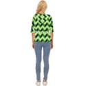Modern Retro Chevron Patchwork Pattern Lightweight Drawstring Hooded Top View4