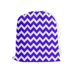 Chevron Pattern Gifts Drawstring Pouch (xl) by GardenOfOphir
