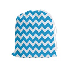 Chevron Pattern Gifts Drawstring Pouch (xl) by GardenOfOphir