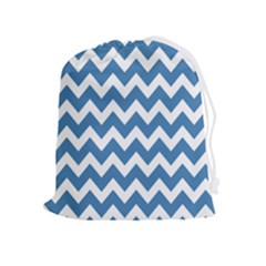 Chevron Pattern Gifts Drawstring Pouch (xl) by GardenOfOphir