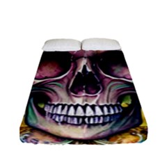 Skull And Bones Retro Fitted Sheet (full/ Double Size) by GardenOfOphir