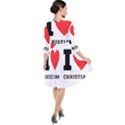 I love christian Quarter Sleeve Waist Band Dress View2